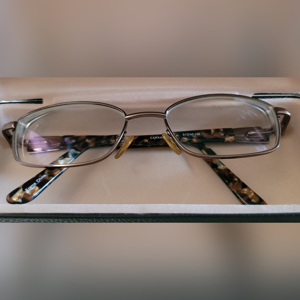 BWomen's Glasses with Tortoiseshell and Gold Accents
